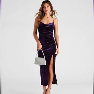 Purple Velvet Dress